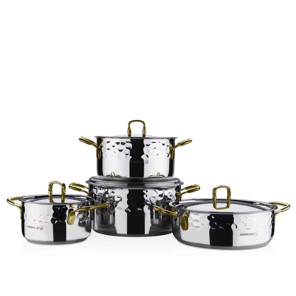 Korkmaz A1963-2 Erna 8 pcs Cookware Set Gold - 26