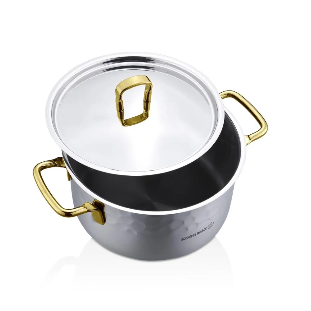 Korkmaz A1963-2 Erna 8 pcs Cookware Set Gold - 30