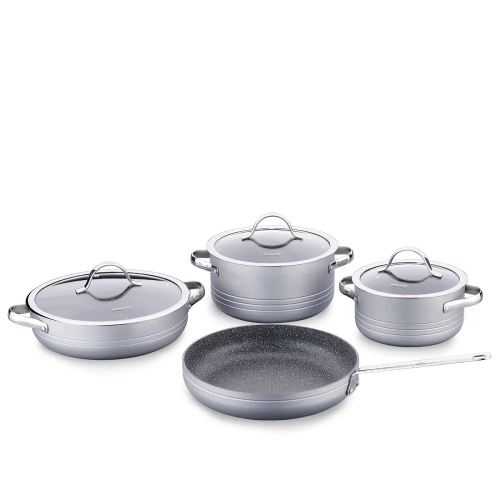 Korkmaz A2619-3 Linea 7 pcs Cookware Set- Grey - 10